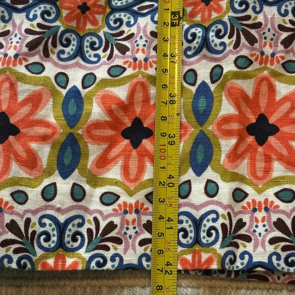 Boden linen pants NWT 8 wide leg trouser Floral Geo Multicolor, gorgeous print - Picture 9 of 14